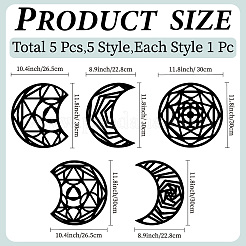 Деревянный кулон с фазой луны HJEW-WH20013-003