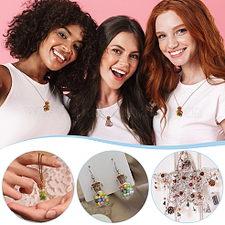 2 пакетик 2 стиля мини стеклянная бутылка GLAA-BC0001-33