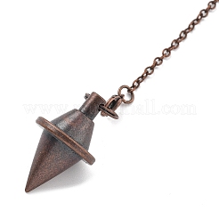 Wünschelrutenpendel aus Messing mit großen spitzen Kegelanhängern&nbsp;KK-H491-06R
