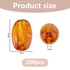 200pcs perles acryliques transparentes&nbsp;MACR-DC0001-27