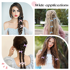 Заколки для волос из полиэстера с бантом из кожи аллигатора AJEW-CP0008-35C