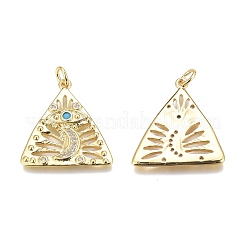 Pendentifs en laiton zircon cubique transparent&nbsp;ZIRC-O035-02G