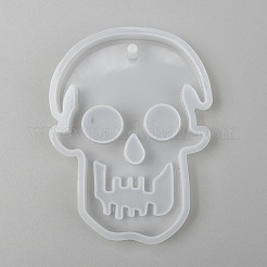 Хэллоуин поделки череп кулон силиконовые Молды для статуй&nbsp;DIY-P006-41