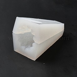 3DクリスマスツリーDIYキャンドル7x7x10.5パーツシリコンモールド  クリスマスツリーの香りのキャンドル作りに  ホワイト  組み立て：5x10cm  内径：[1]のCM&nbsp;CAND-B002-14
