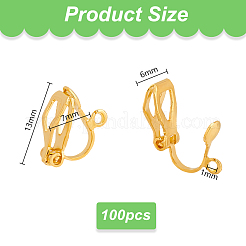 Латунные клипсы серьги&nbsp;FIND-PH0002-54B