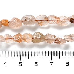 Нити бусин из натурального рутилированного кварца&nbsp;LS-G-P497-01C-20