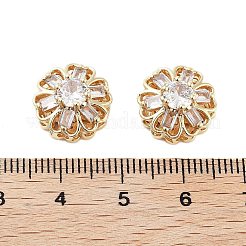 Латунные микропаве из прозрачного кубического циркония&nbsp;KK-Z059-02G