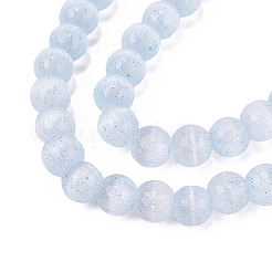 Colliers de perles en verre imitation œil de chat&nbsp;GLAA-N074-03A-01