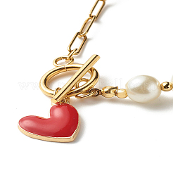 Стеклянные под жемчуг бисера ожерелья X1-NJEW-TA00004