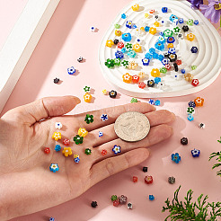 120 pz 3 stili fili di perline di vetro millefiori fatti a mano&nbsp;LAMP-TA0002-70A