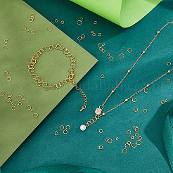 400 шт. 4 стиля латунных открытых соединительных колец KK-HS0015-12