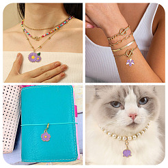 30 pendentif en alliage et émail de 6 styles&nbsp;ENAM-TADJ0001-04B