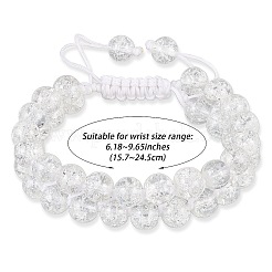 Сверкающий круглый плетеный браслет из стеклянных бусин&nbsp;BJEW-SW00082-01