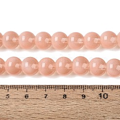 Colliers de perles en verre transparent imitant les yeux de chat&nbsp;GLAA-Q110-01C-15