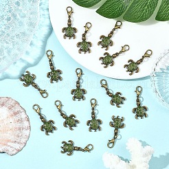 20 шт. подвеска в виде черепахи из эмалевого сплава&nbsp;HJEW-YW00256