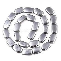 Galvanoplastie des brins de perles de coquille d'eau douce naturelle&nbsp;SHEL-R049-027D