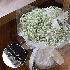 Papier de maille d'emballage de bouquet de fleurs en polyester&nbsp;DIY-WH0542-38A
