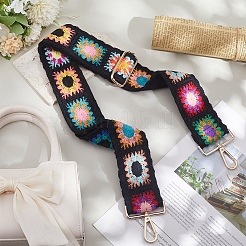 Этнический стиль ткань вышивка красочные цветы лямки сумки&nbsp;DIY-WH20053-22C