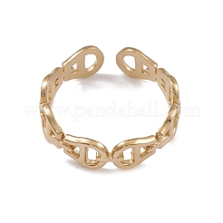 Ионное покрытие (ip) 304 нержавеющая сталь полая каплевидная застежка открытые манжеты кольца для женщин RJEW-G285-33G