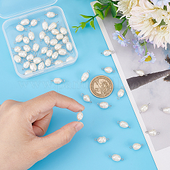 50 шт. подвески-коннекторы из натурального культивированного пресноводного жемчуга PEAR-HY0001-03