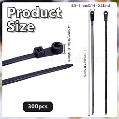 300шт нейлоновые кабельные стяжки&nbsp;AJEW-GO0004-13