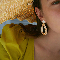 8 пара 8 стильных сережек-гвоздиков из сплава EJEW-FI0002-76