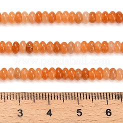 Chapelets de perles en aventurine rouge naturelle&nbsp;G-Z110-B22-2x4mm