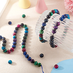 Набор для самостоятельного изготовления браслета/ожерелья из натурального тигрового глаза&nbsp;DIY-TA0012-65