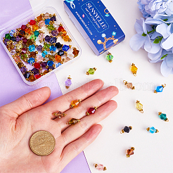 100 шт. стеклянные имитации австрийских хрустальных бусин подвески FIND-SC0010-99