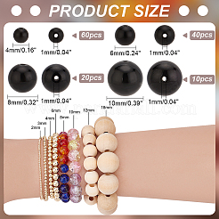 130 шт. 4 вида бусин из натурального обсидиана G-PH0002-48