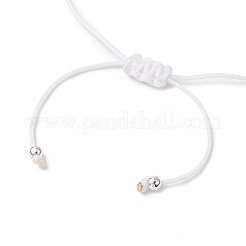 Регулируемые плетеные браслеты из синтетических бусин бирюзового цвета для женщин&nbsp;BJEW-JB11805-02