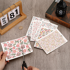 6 лист 6 стиль цветочный узор керамика глина бумага для переноса воды DIY-CP0010-37