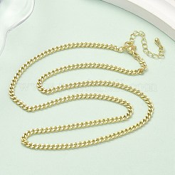 Ожерелья из латунной цепочки толщиной 3 мм NJEW-P339-03G