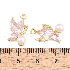 Legierung mit perlmuttrosa Emaille-Anhängern&nbsp;AL-CBA1FD3-26G-02