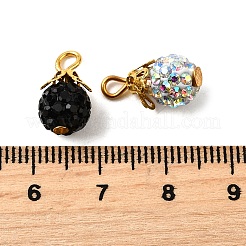 24 шт. подвески из полимерной глины со стразами 12 цветов PALLOY-PH01793