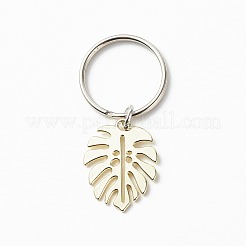 Брелок с подвеской из сплава листьев монстеры KEYC-JKC00413