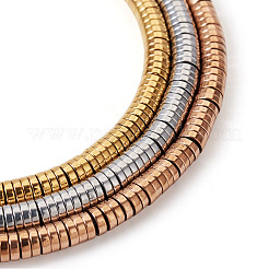 3 нить 3-х цветных гальванических немагнитных бусин из синтетического гематита G-TA0001-33