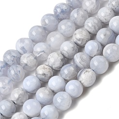 Натуральный голубой кружевной агат бисер нитей&nbsp;G-G346-A01-6mm