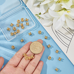 40 шт. латунные колпачки с двумя бусинами&nbsp;KK-BBC0022-78