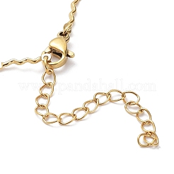 Ионное покрытие (ip) 304 нержавеющая сталь волнообразные звенья цепи ожерелья&nbsp;NJEW-K249-13G