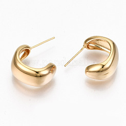 Pendientes de medio aro de latón&nbsp;X-KK-R117-036-NF