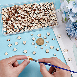 600шт цветок необработанный деревянный срез&nbsp;WOOD-GA0001-99