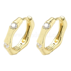 Pendientes de aro de circonio cúbico de micro pave de latón&nbsp;KK-CBA98BA-14G
