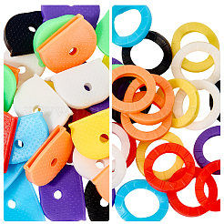 64 шт. 2 стиля ПВХ пластиковый нескользящий водонепроницаемый многоразовый чехол для ключей&nbsp;AJEW-SP0002-73