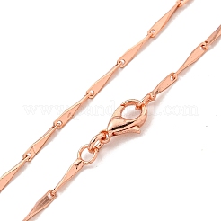 Dreieckige Messing-Gliederketten-Halsketten für Damen&nbsp;NJEW-G084-06RG