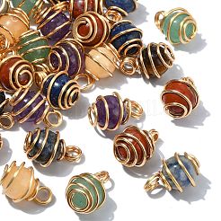 35 шт. 7-х цветные подвески из натуральных смешанных драгоценных камней чакры PALLOY-CJ00050