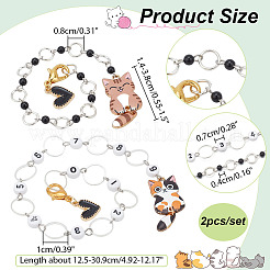 Акриловые бисерные цепочки для вязания рядов HJEW-NB00177