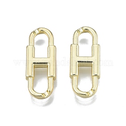 Rack Plating Alloy Connector Charm, Cadmium Free & Nickel Free & Lead Free, Oval, Light Gold, 19.5x8x2.5mm, Hole: 3x7mm