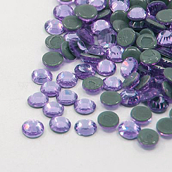 Strass sorrectif en verre, AA grade, dos plat et facettes, plat rond, violette, ss20, 4.6~4.8mm, environ 1440 pcs / sachet 