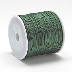 Нейлоновая нить, китайский вязать шнур, темно-зеленый, 1.5 мм, около 142.16 ярда (130 м) / рулон